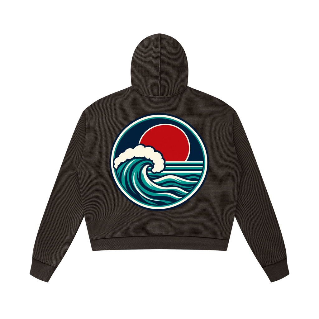 Unisex Mineral Wash Boxy Waffle Hoodie ODMPOD