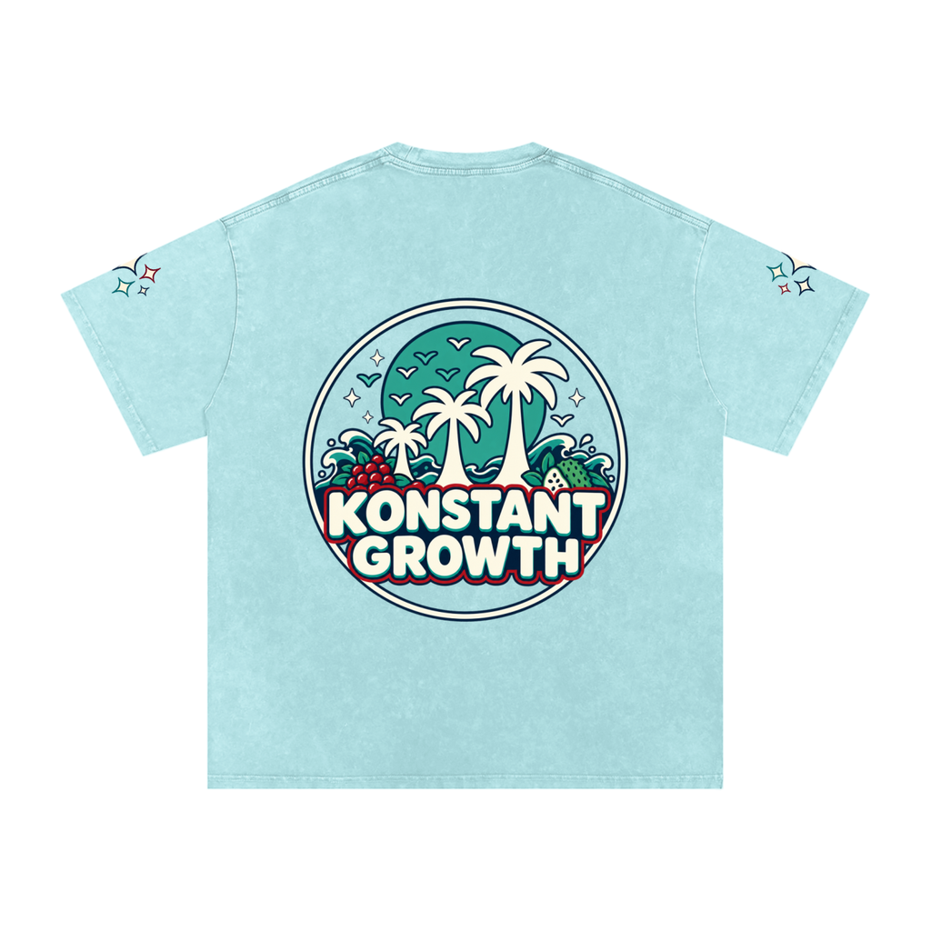 Snow Washed Oversized Cotton T-Shirt ODMPOD