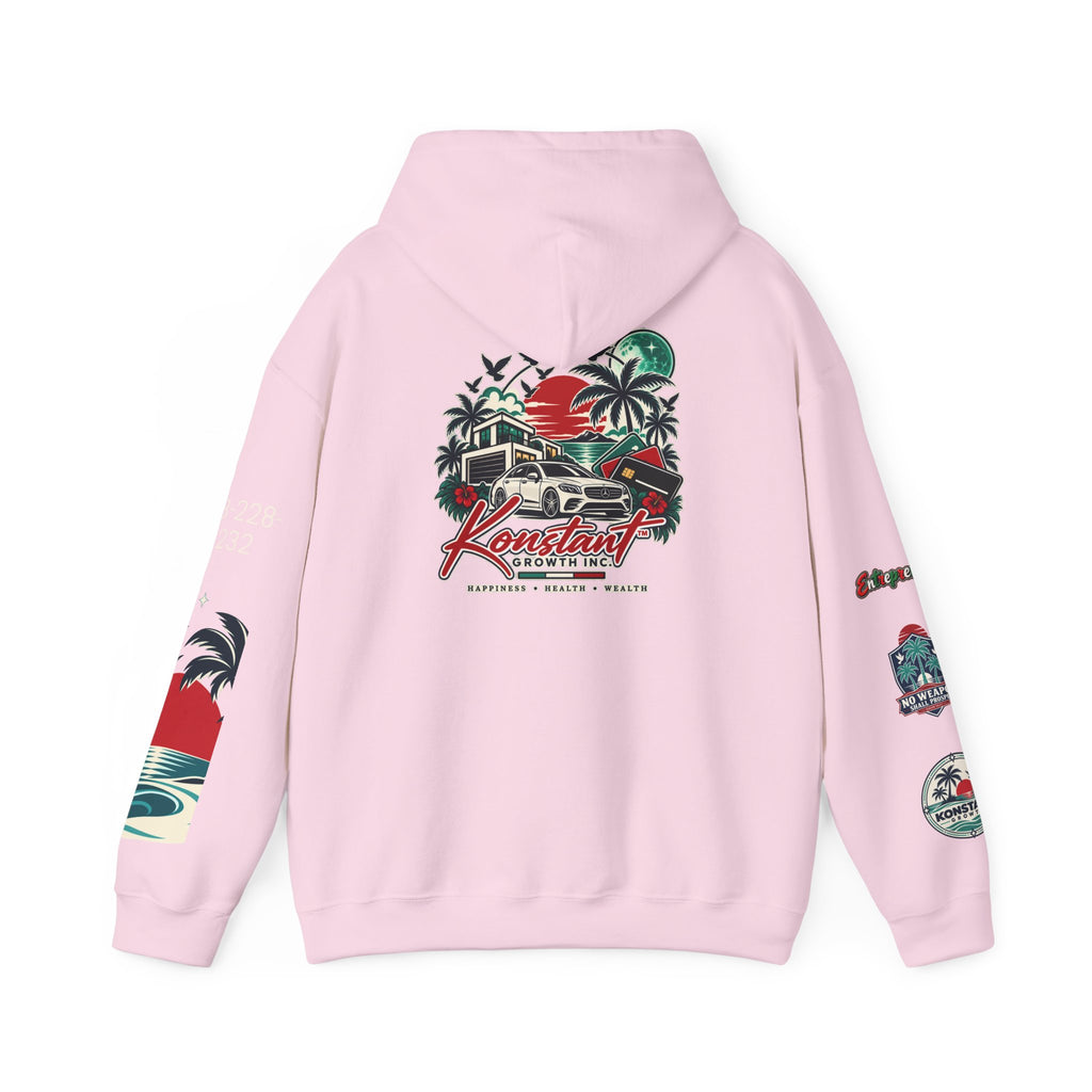 Blessed Hoodie | Surfer Palm Wave Graphic Hoodie, Tropical Beach Sweatshirt