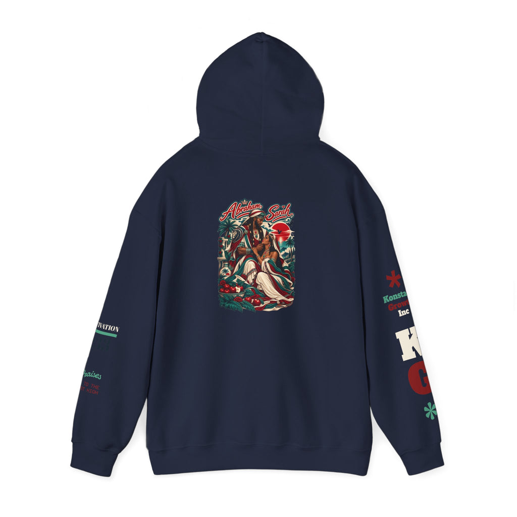 Hoodie - 'Divine Love' Graphic Hoodie with Vintage Bird & Floral Back Artwork