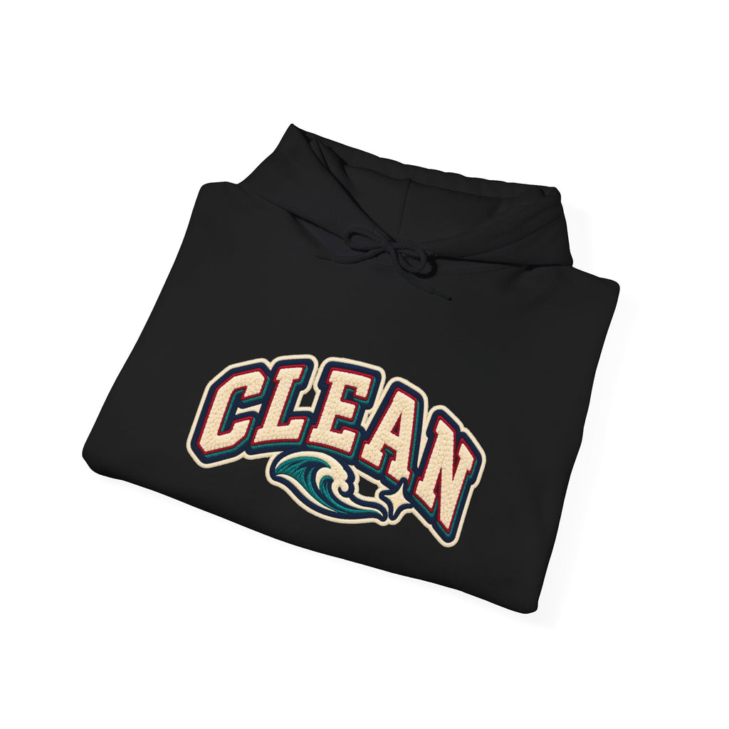 Clean Wave Hoodie — Graphic Palm-Globe Streetwear Hooded Sweatshirt