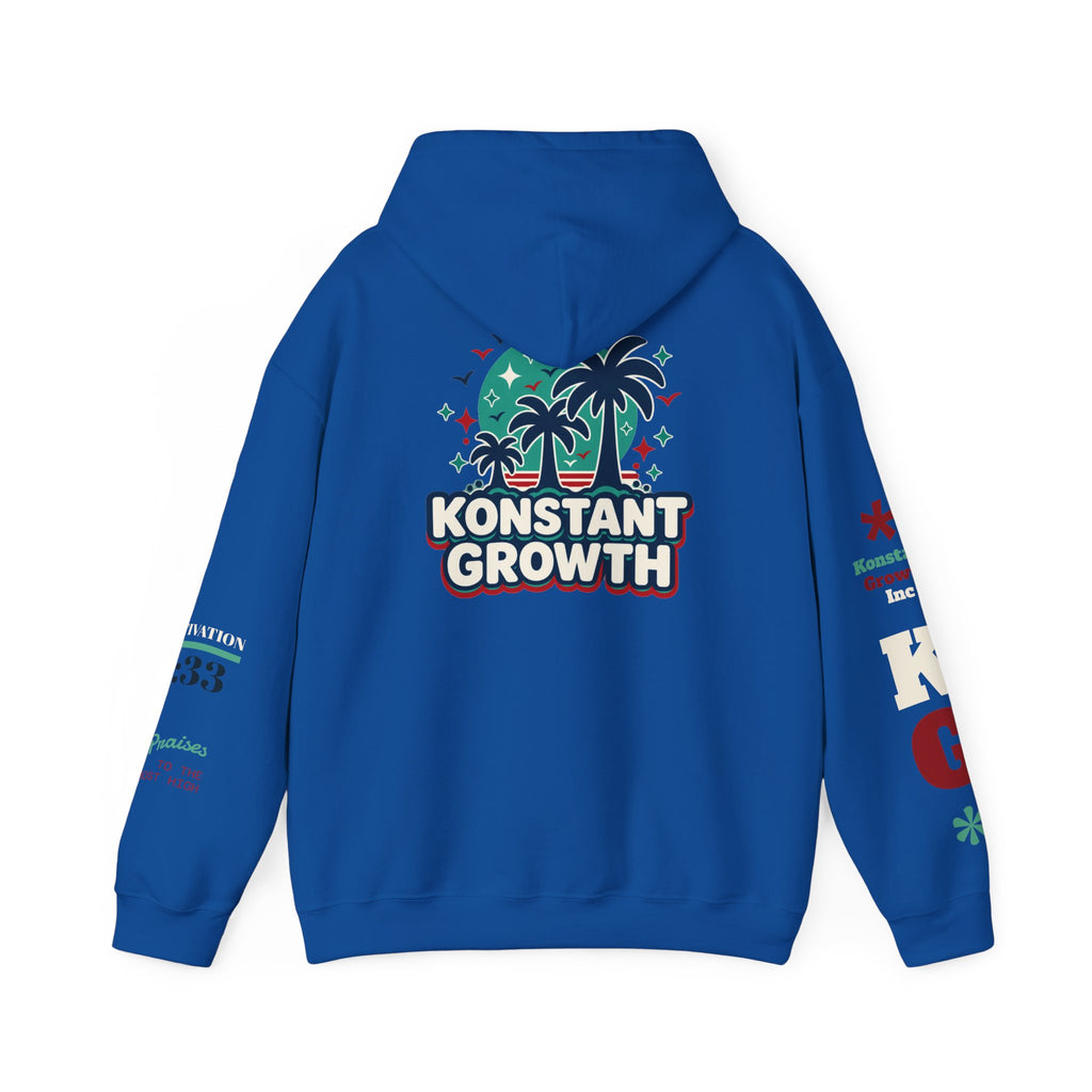 Konstant Growth Hoodie — Retro Palm Tree Graphic Sweatshirt