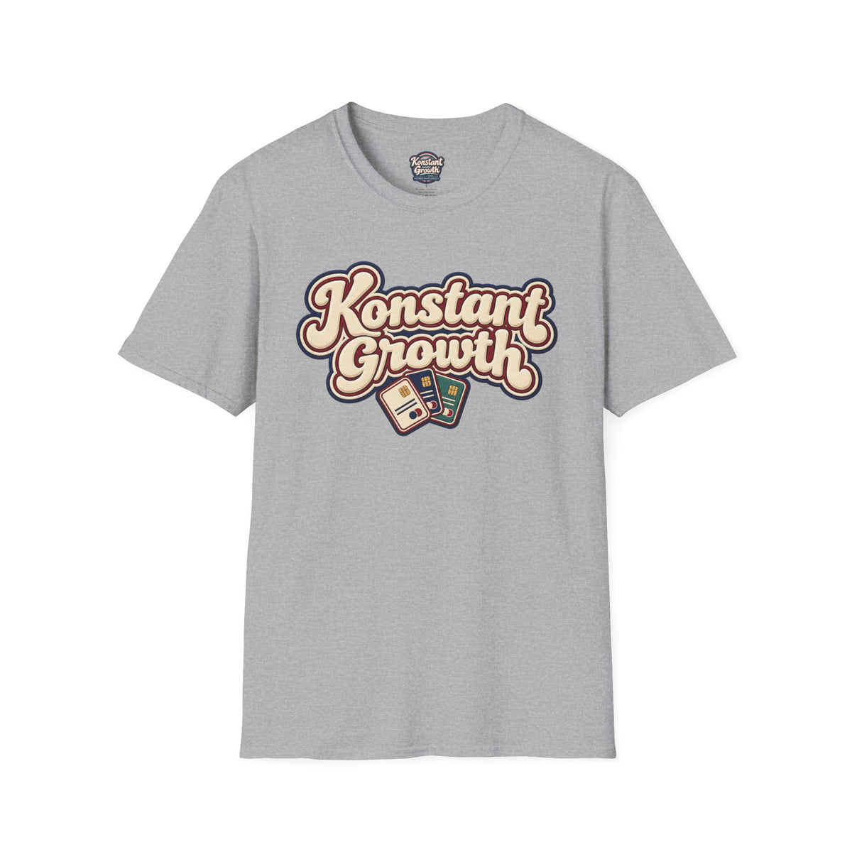 Konstant Growth T-Shirt — Retro Palm Sunset Design