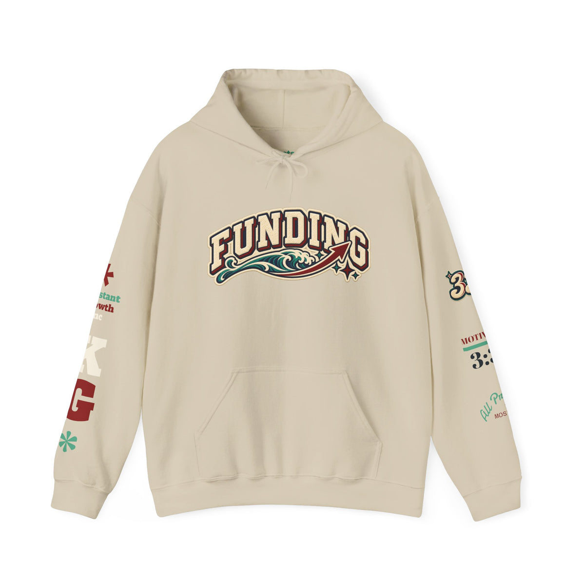 Funding Crewneck Hoodie — "Clean Build Fund" Graphic Pullover Printify