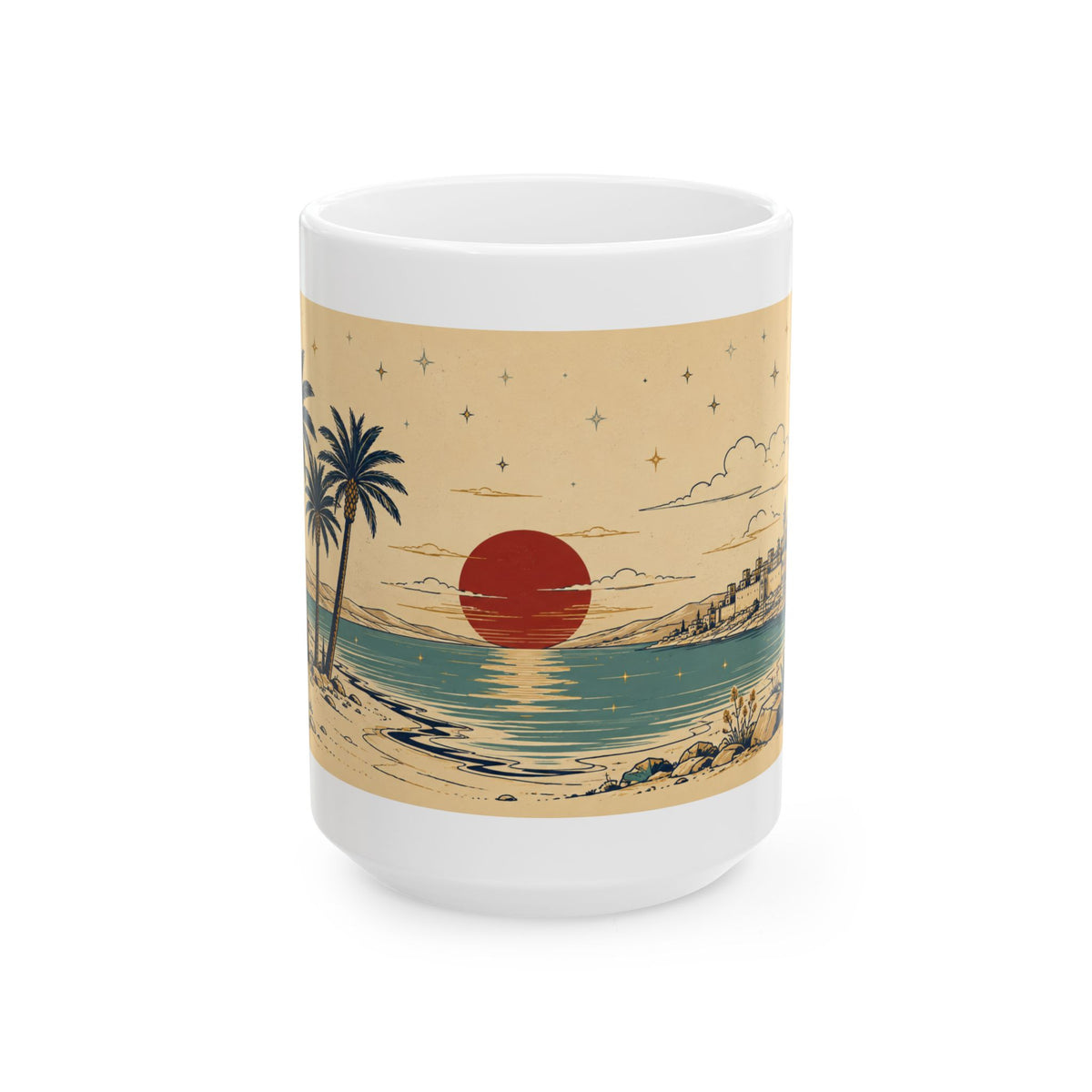 Konstant Growth Ancient Sunset Coast Ceramic Mug