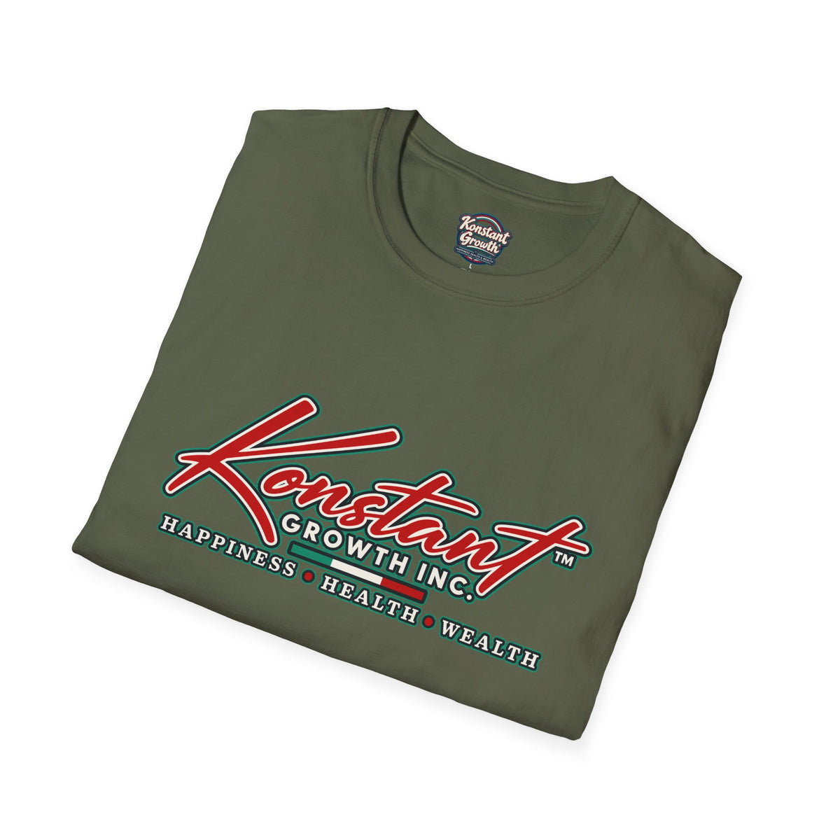 Konstant Growth 'Happiness Wealth Wealth' Graphic T-Shirt