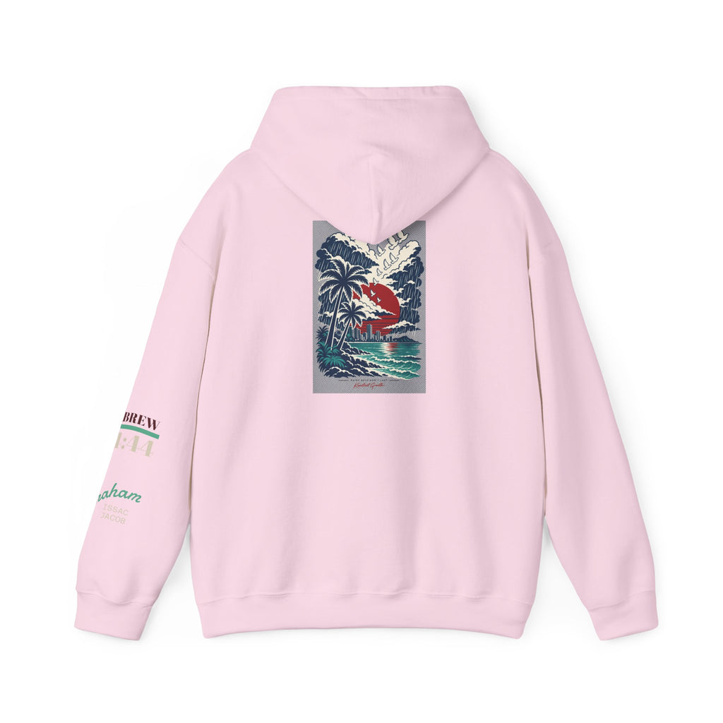 Blessed Hoodie | Surfer Palm Wave Graphic Hoodie, Tropical Beach Sweatshirt
