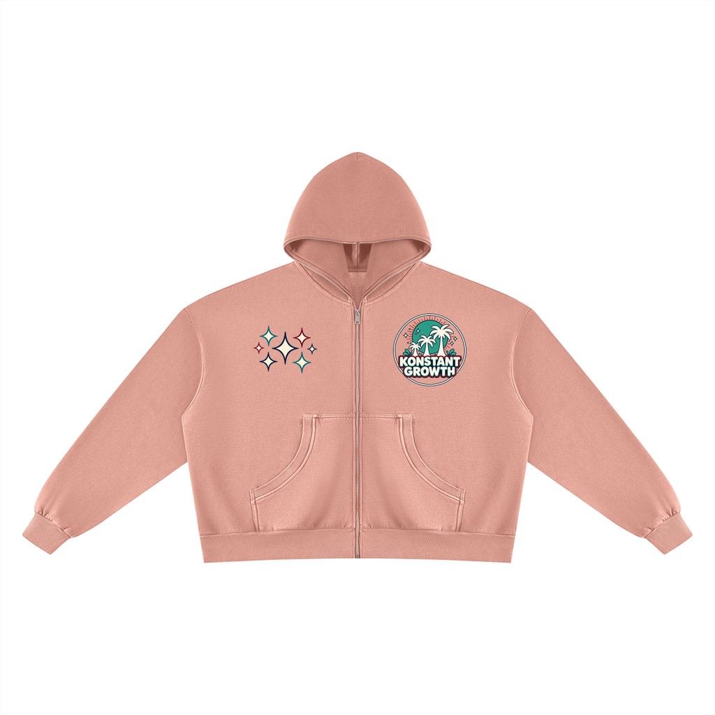 Unisex Vintage Wash Fleece Boxy Hoodie ODMPOD
