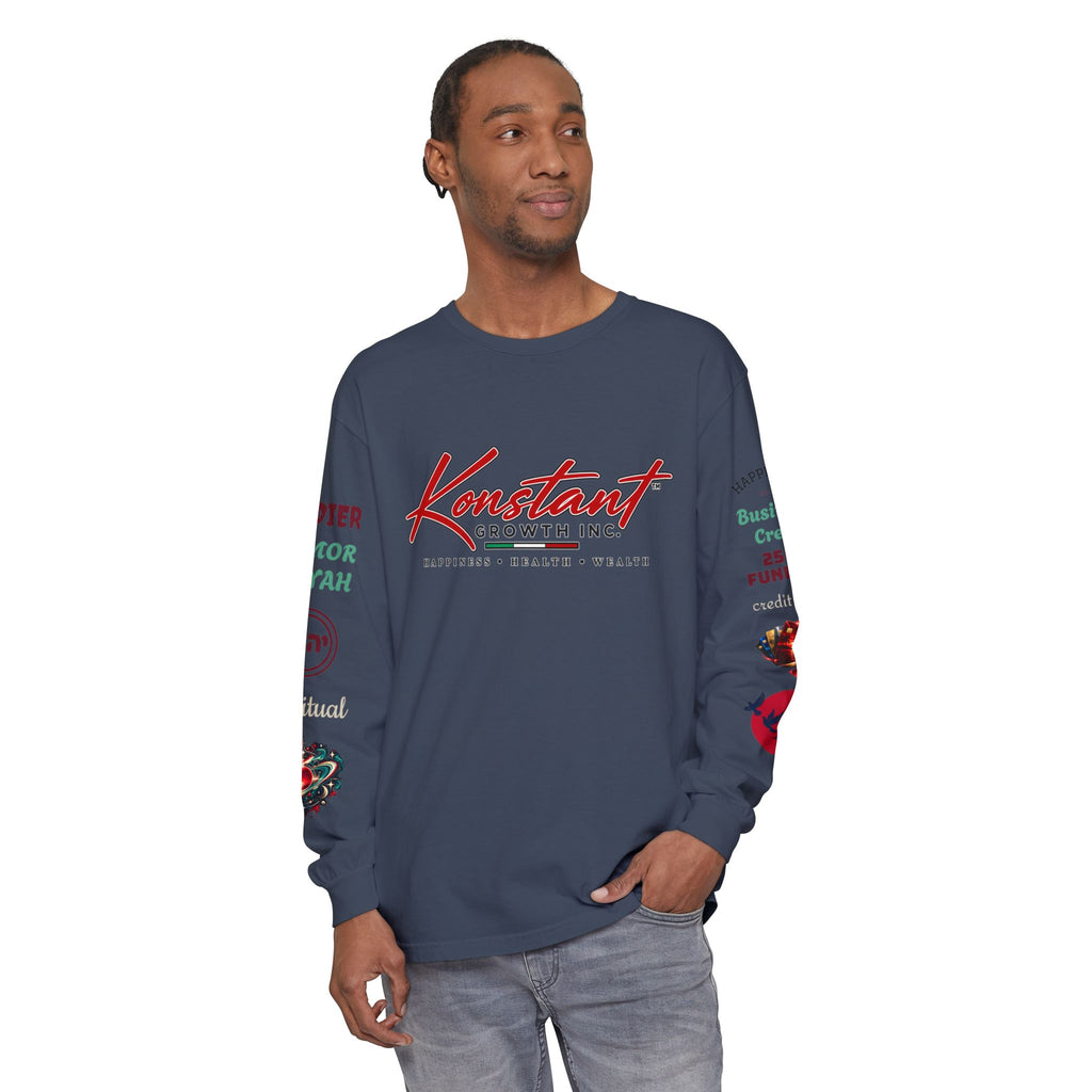 Konstant Growth Inc. Long Sleeve Tee — Tropical Moon Beach Graphic