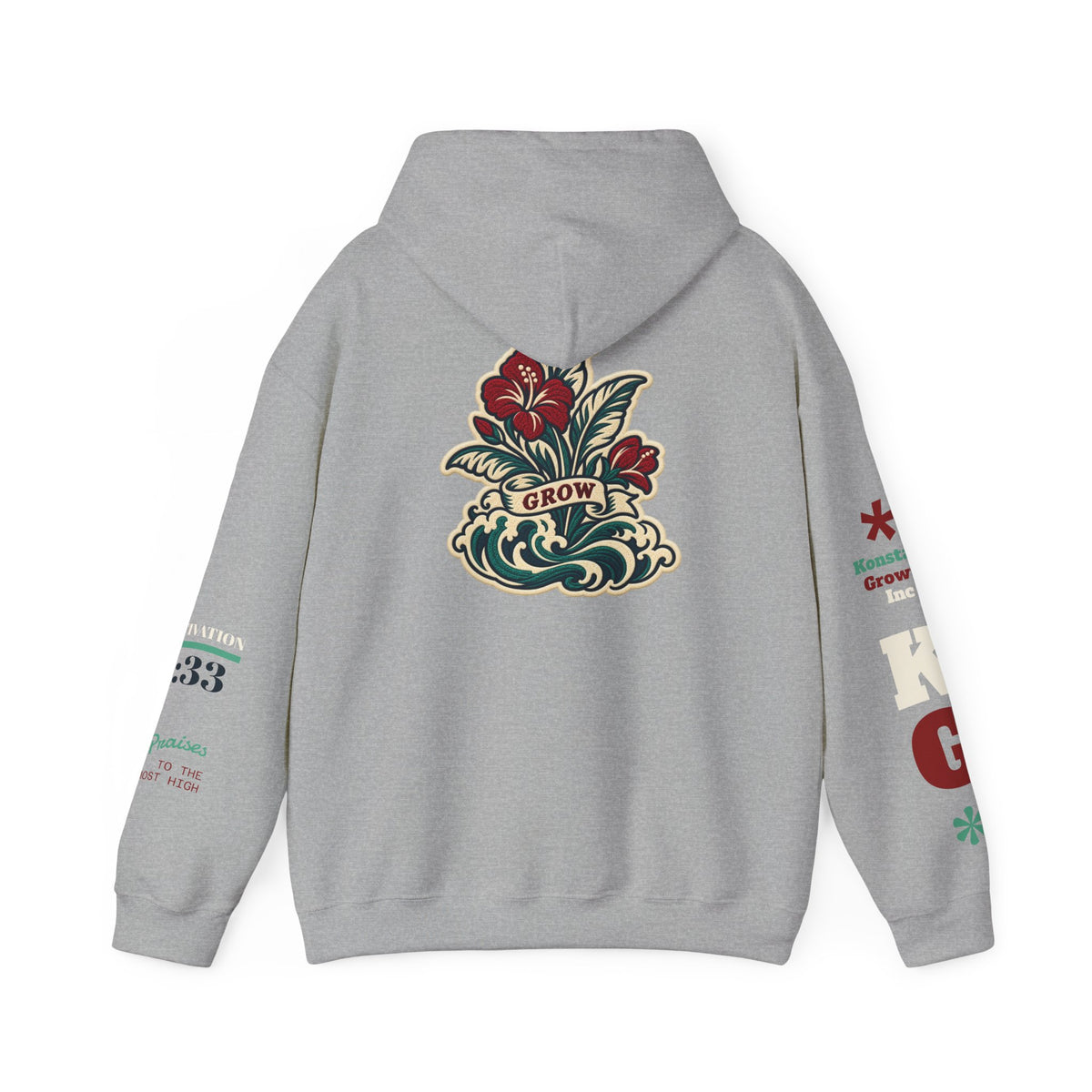 Copy of Hoodie - 'Divine Love' Graphic Hoodie with Vintage Bird & Floral Back Artwork