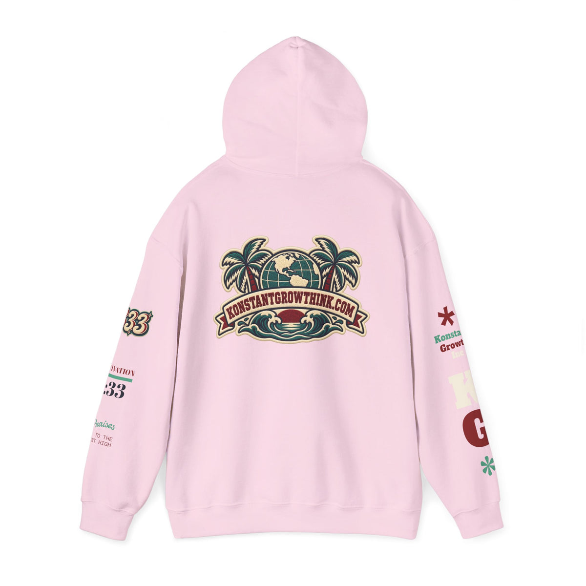 Clean Wave Hoodie — Graphic Palm-Globe Streetwear Hooded Sweatshirt