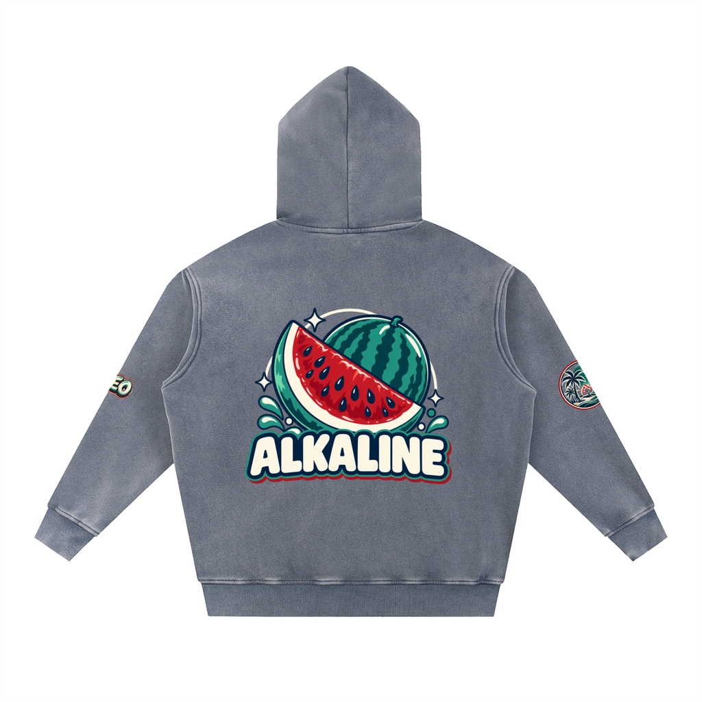 Snow Wash Fleece Oversize Hoodie