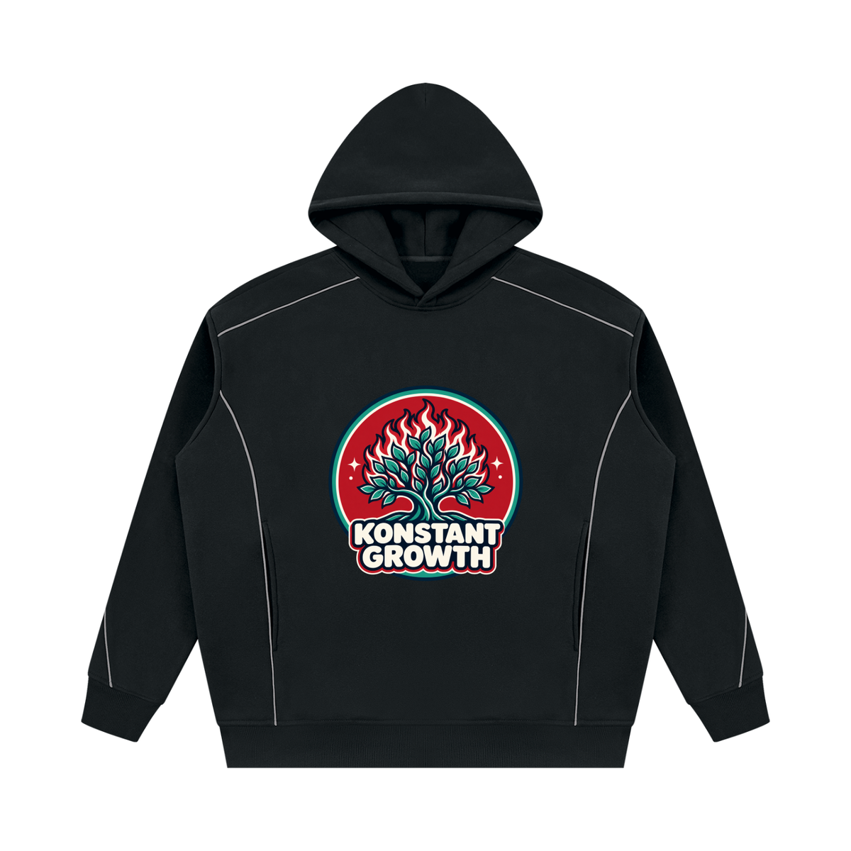Konstant Growth Vintage — Oversized Piping Fleece Hoodie — Edition II ODMPOD