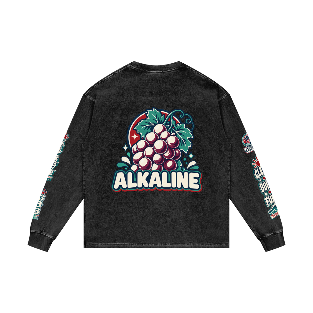 Acid Wash Oversize Long Sleeve T-Shirt