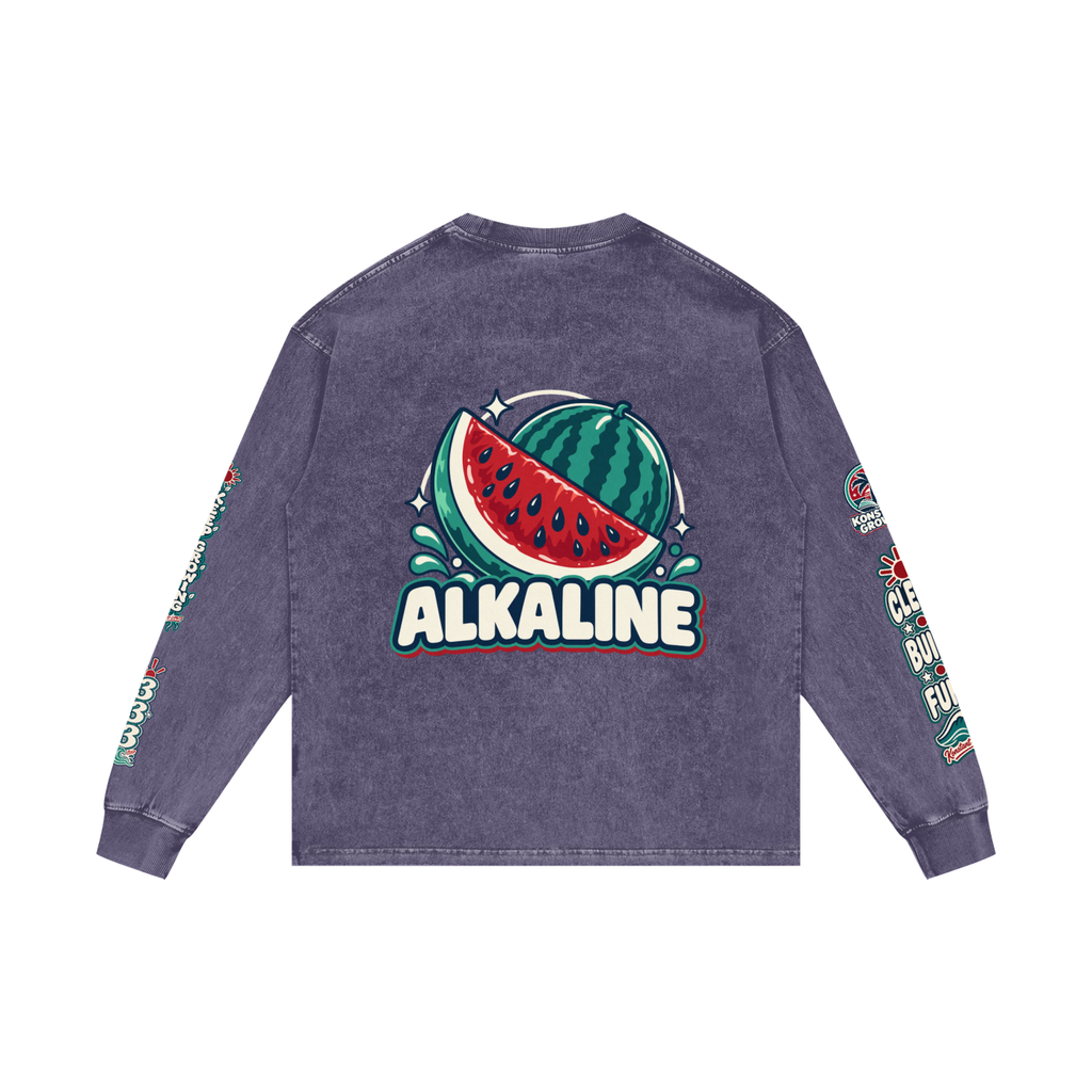 Acid Wash Oversize Long Sleeve T-Shirt