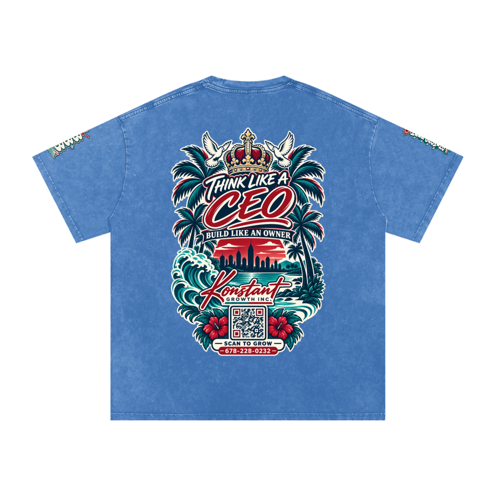 Konstant Growth Vintage — Snow Washed Oversized Cotton T-Shirt