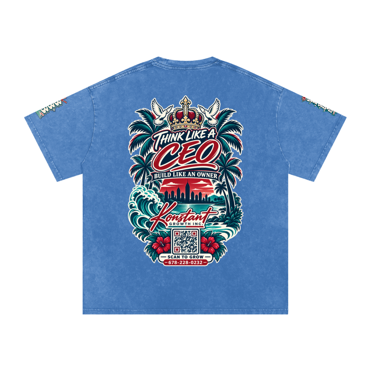 Konstant Growth Vintage — Snow Washed Oversized Cotton T-Shirt