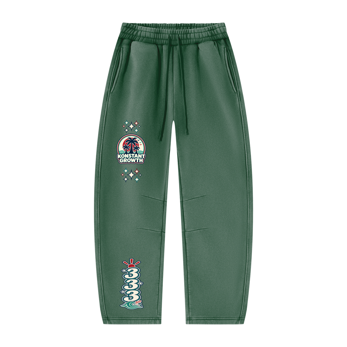 Konstant Growth Vintage — Unisex Vintage Wash Barrel Leg Fleece Sweatpants
