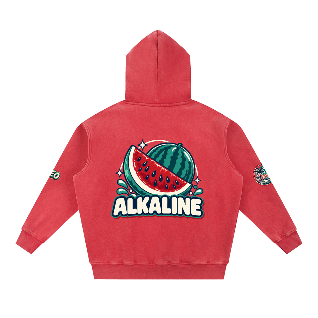 Snow Wash Fleece Oversize Hoodie