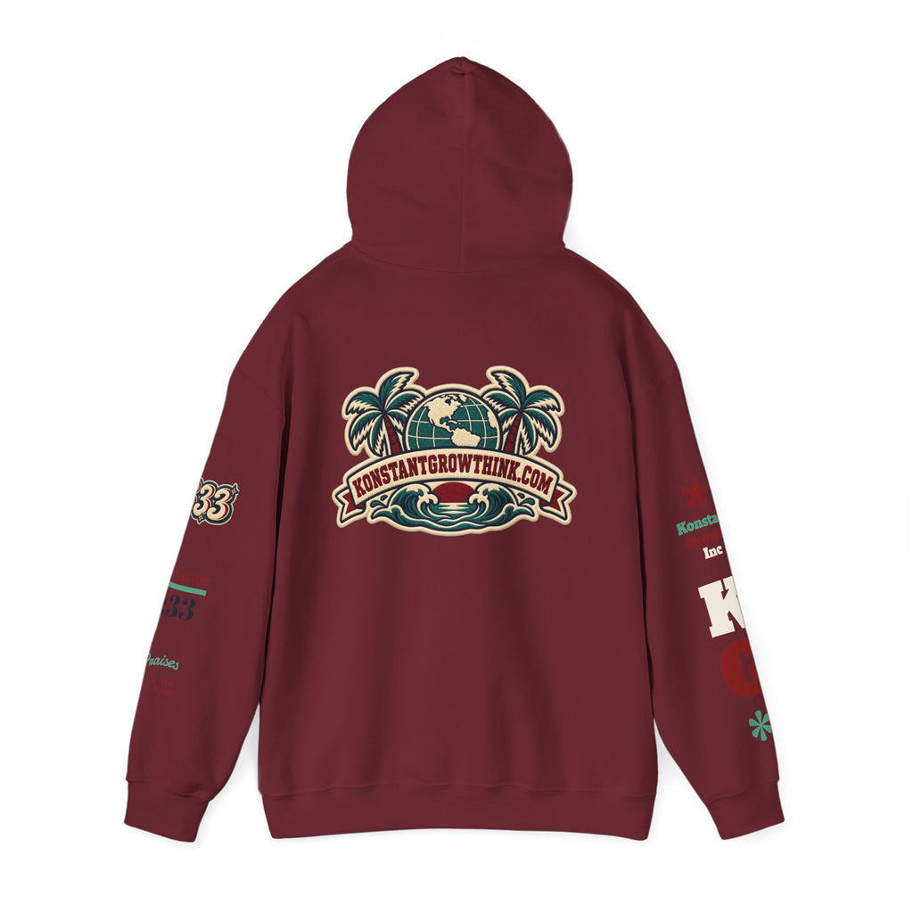 Clean Wave Hoodie — Graphic Palm-Globe Streetwear Hooded Sweatshirt