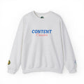 Content Creator Sweatshirt | Embroidered Script Logo, White Crewneck