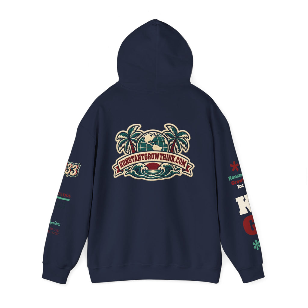 Clean Wave Hoodie — Graphic Palm-Globe Streetwear Hooded Sweatshirt