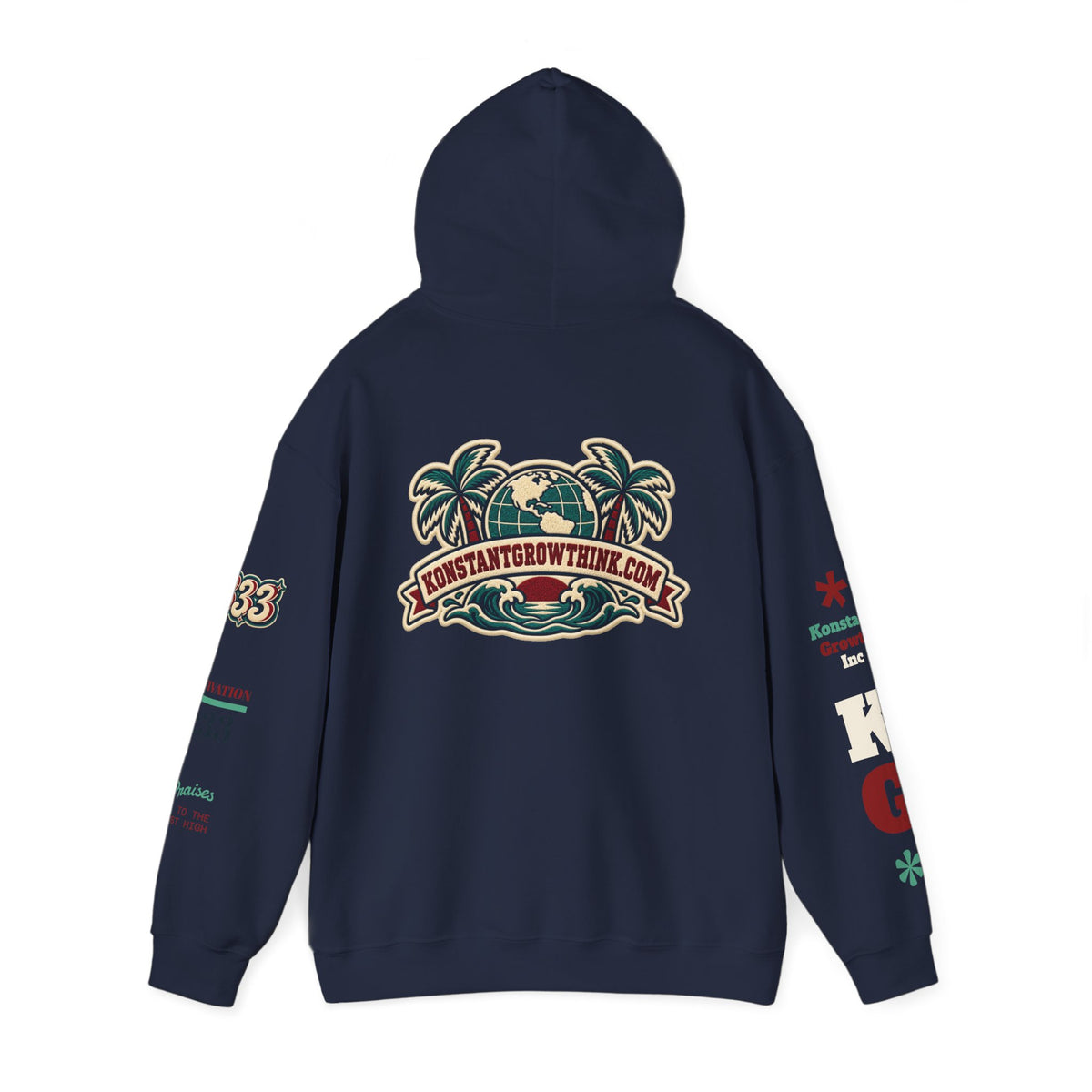 Clean Wave Hoodie — Graphic Palm-Globe Streetwear Hooded Sweatshirt