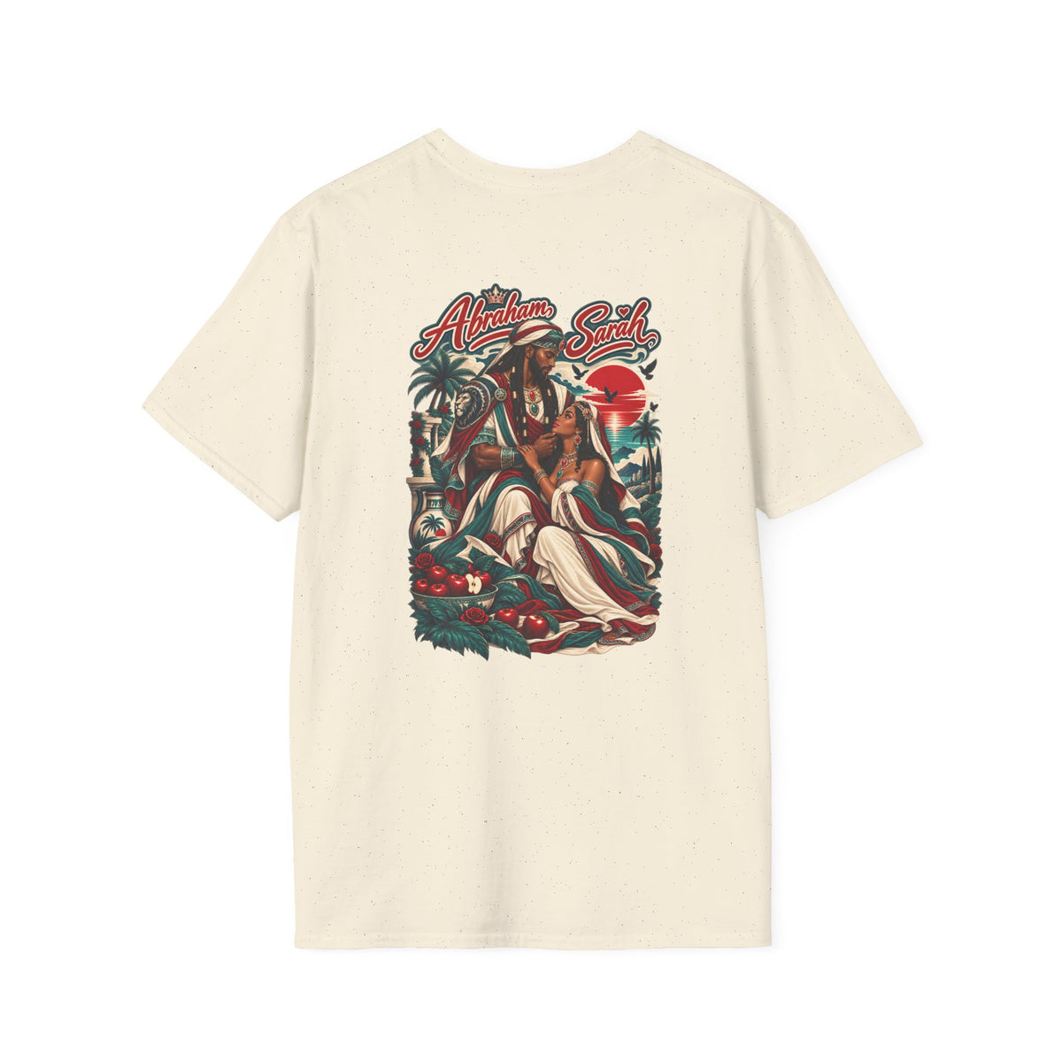 T-Shirt — Divine Love Graphic Tee (Abraham & Sarah Illustration) Printify