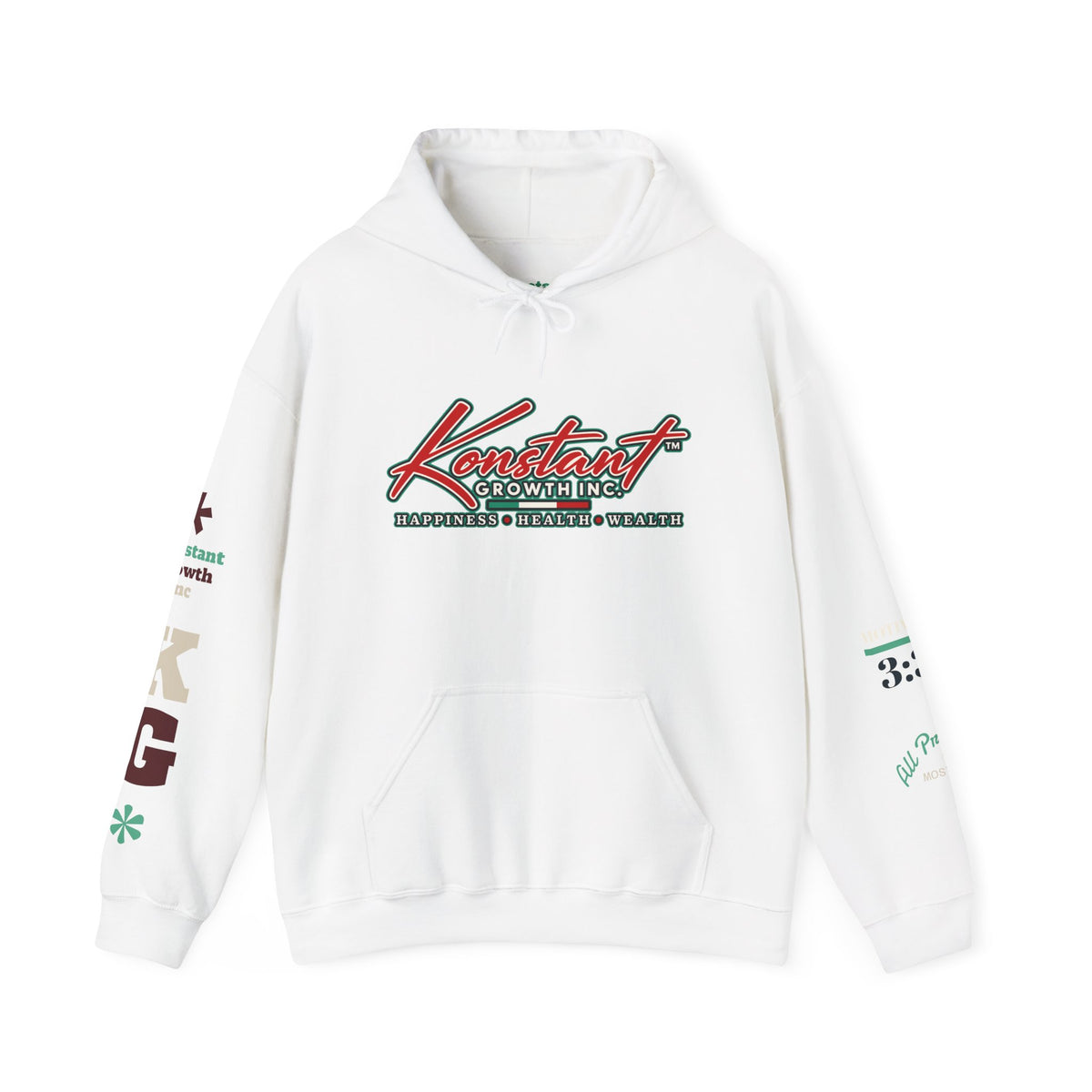 Tropical Graphic Hoodie — "Konstant Growth" Sunset Beach Pullover Printify