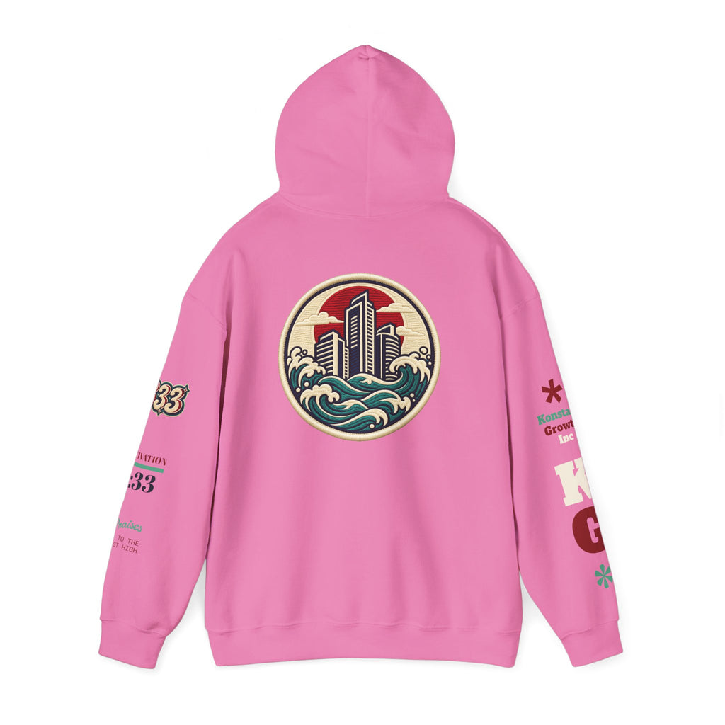 Build Cityscape Hoodie — Vintage Surf-Inspired 'BUILD' Graphic Pullover
