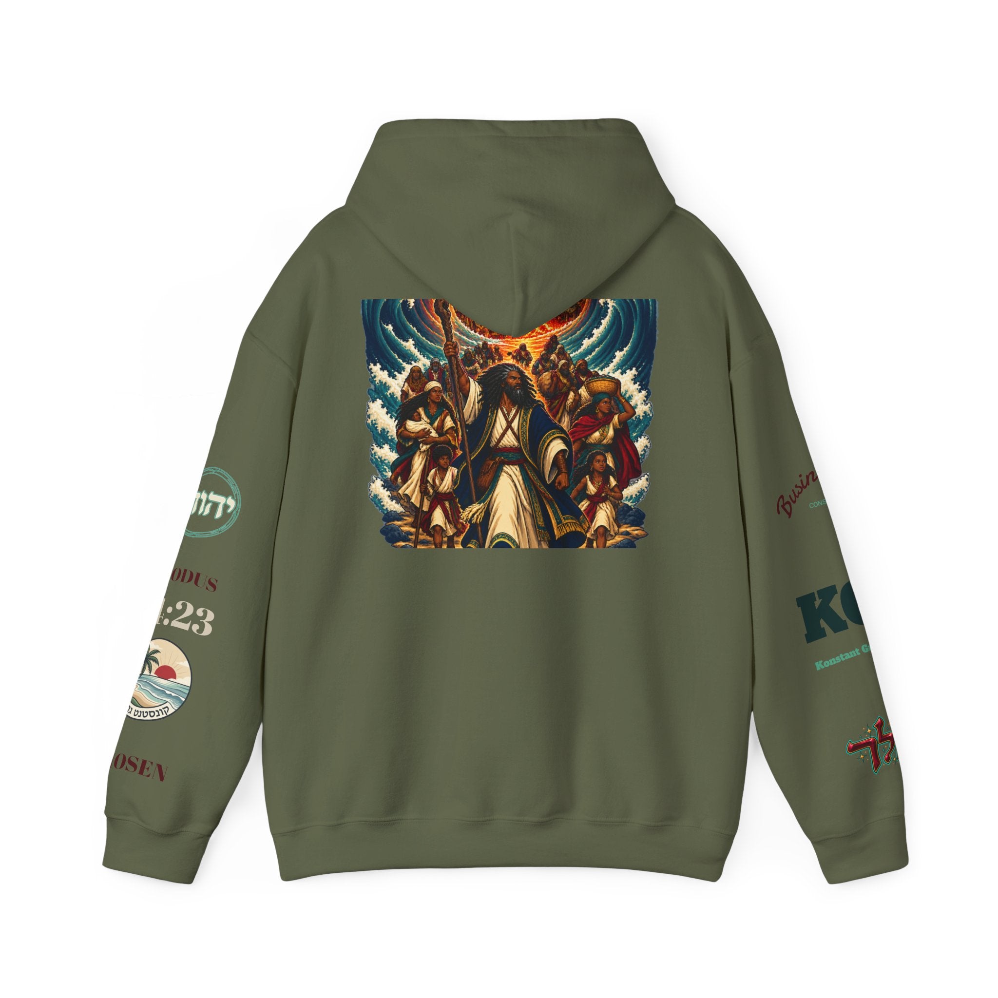 Exodus Graphic Hoodie | Angelic Battle Backprint Pullover