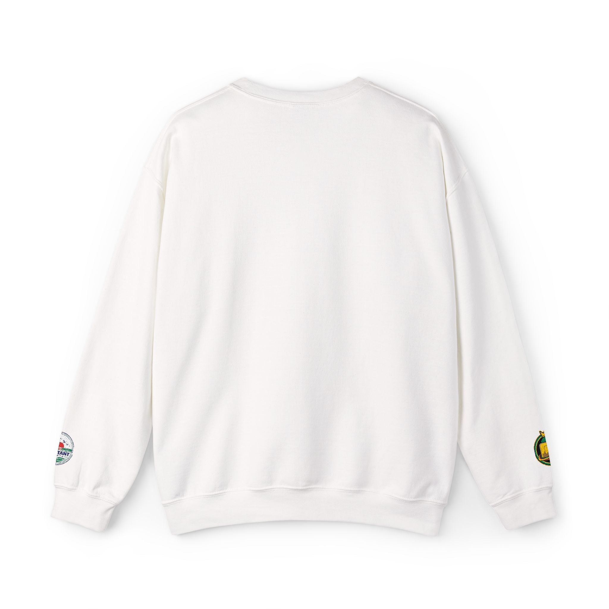 Content Creator Sweatshirt | Embroidered Script Logo, White Crewneck