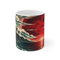 Tropical Sunset Beach Mug — Vintage Palm Tree Ocean 11oz