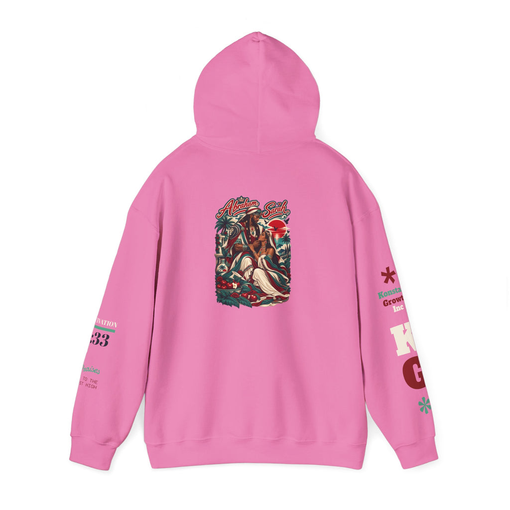 Hoodie - 'Divine Love' Graphic Hoodie with Vintage Bird & Floral Back Artwork
