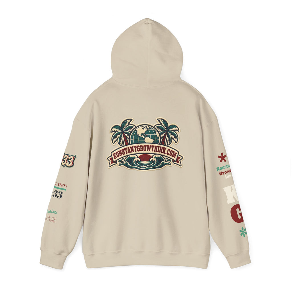 Clean Wave Hoodie — Graphic Palm-Globe Streetwear Hooded Sweatshirt