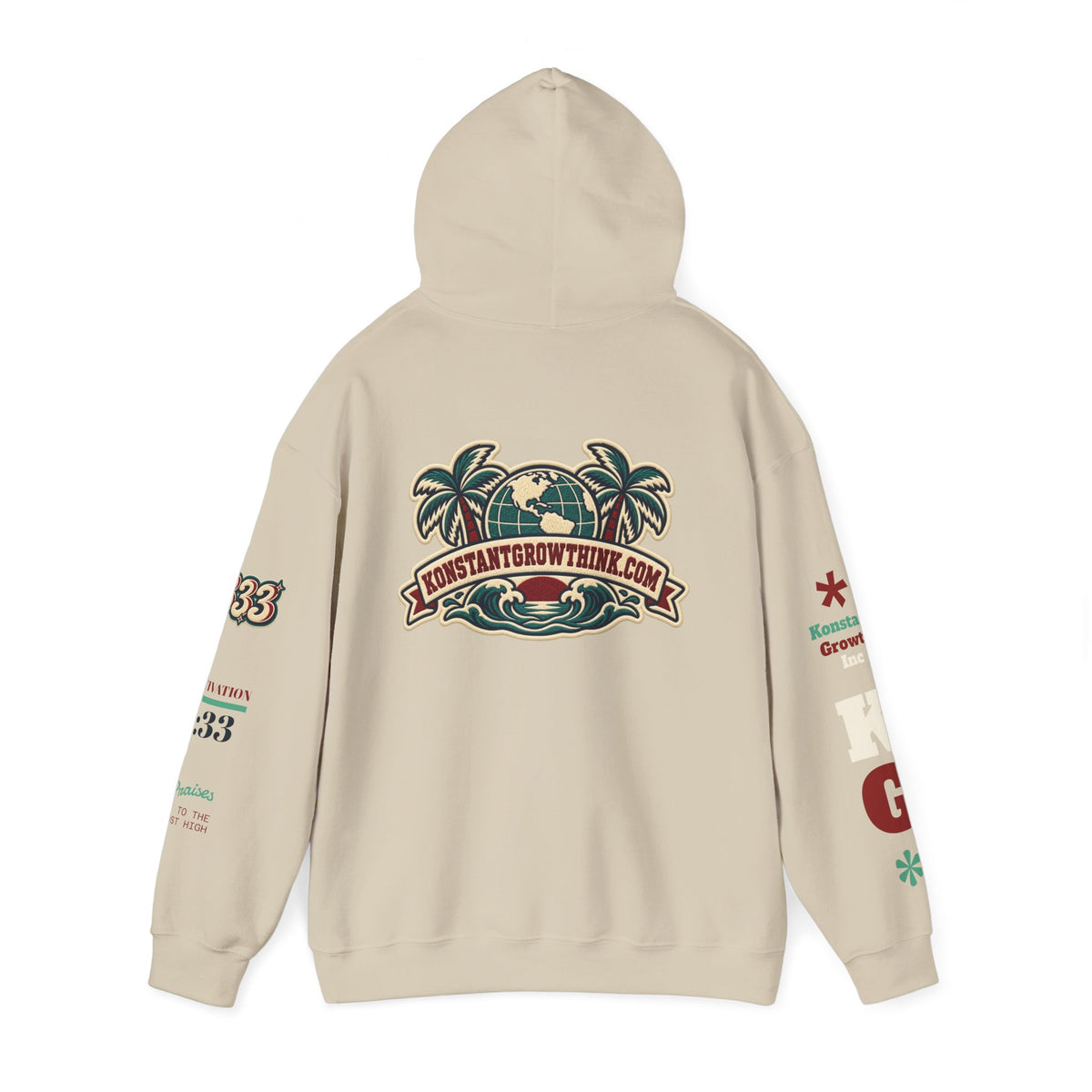 Clean Wave Hoodie — Graphic Palm-Globe Streetwear Hooded Sweatshirt