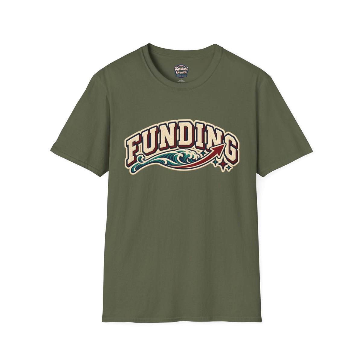 Funding Surf Crest T-Shirt — "Clean Build Fund" Retro Beach Graphic Tee Printify