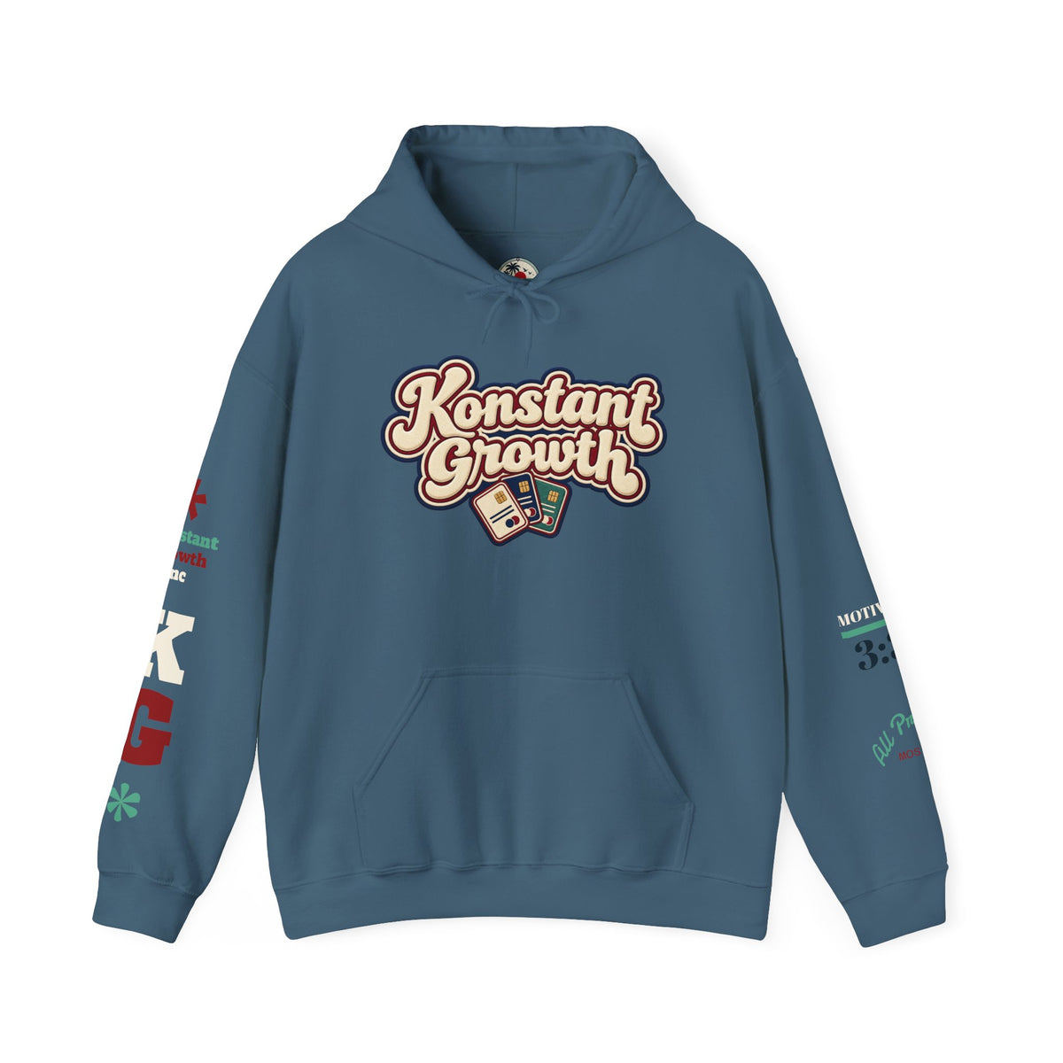 Konstant Growth Hoodie — Retro Palm Tree Graphic Sweatshirt Printify