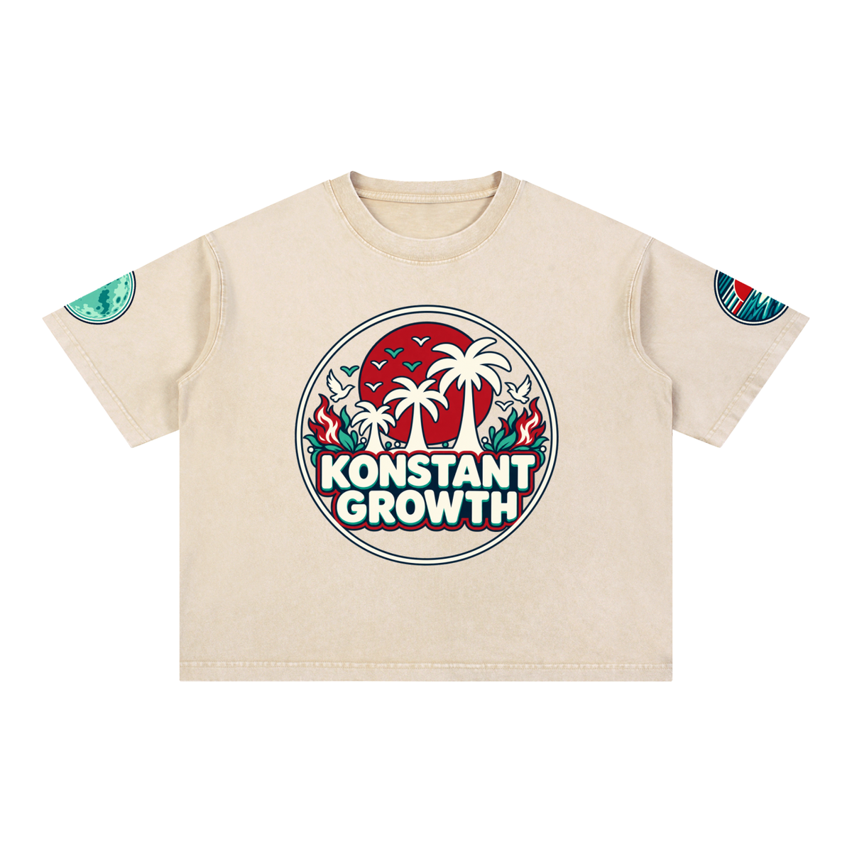 Mineral Wash Boxy Cotton T-Shirt ODMPOD