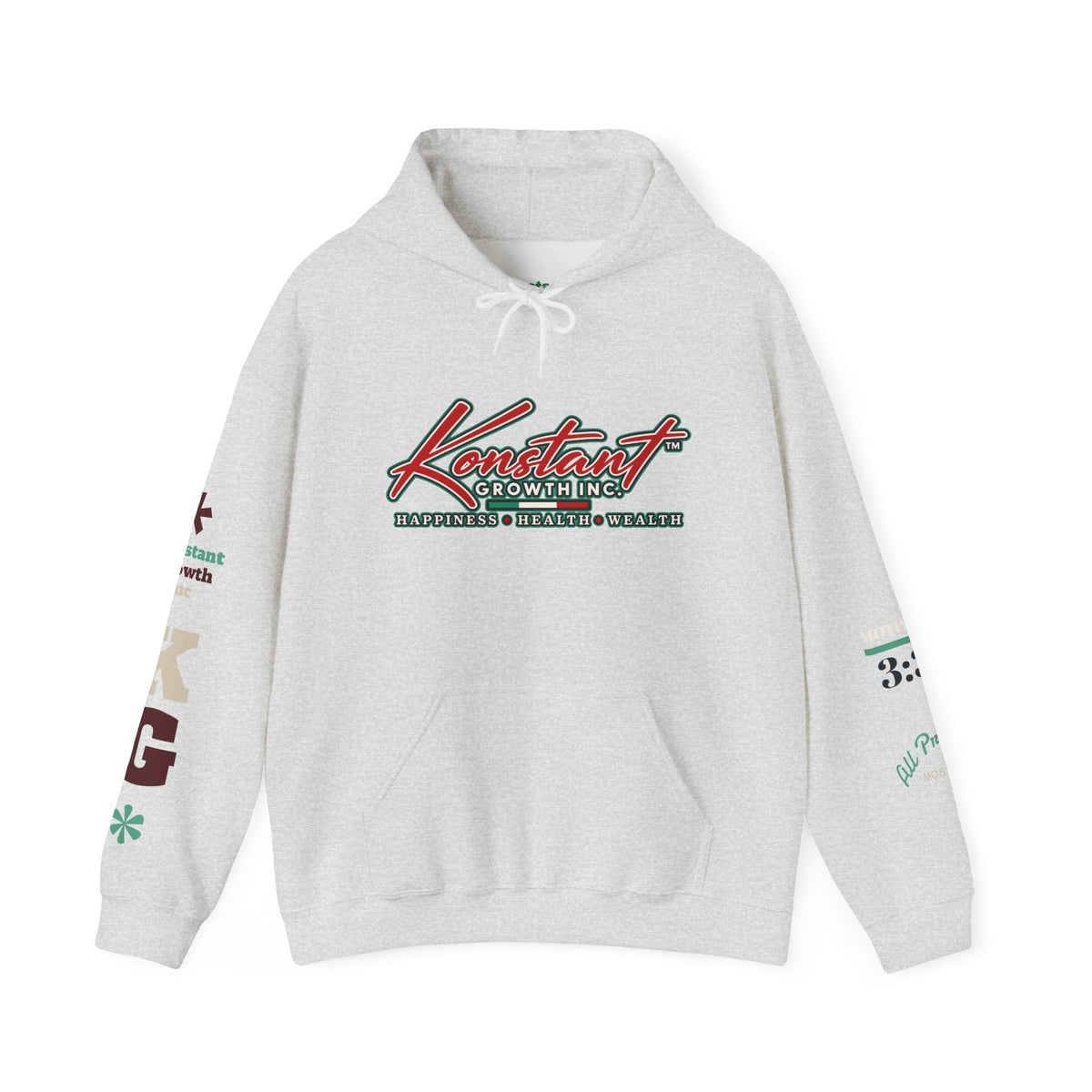 Tropical Graphic Hoodie — "Konstant Growth" Sunset Beach Pullover