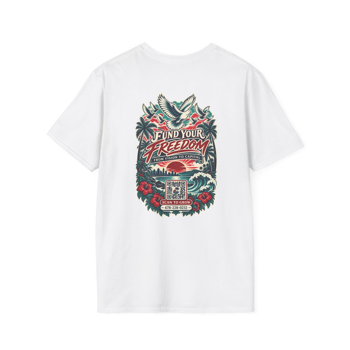 T-Shirt — 'Fund Your Freedom' Retro Graphic Tee (Konstant Growth Co.)