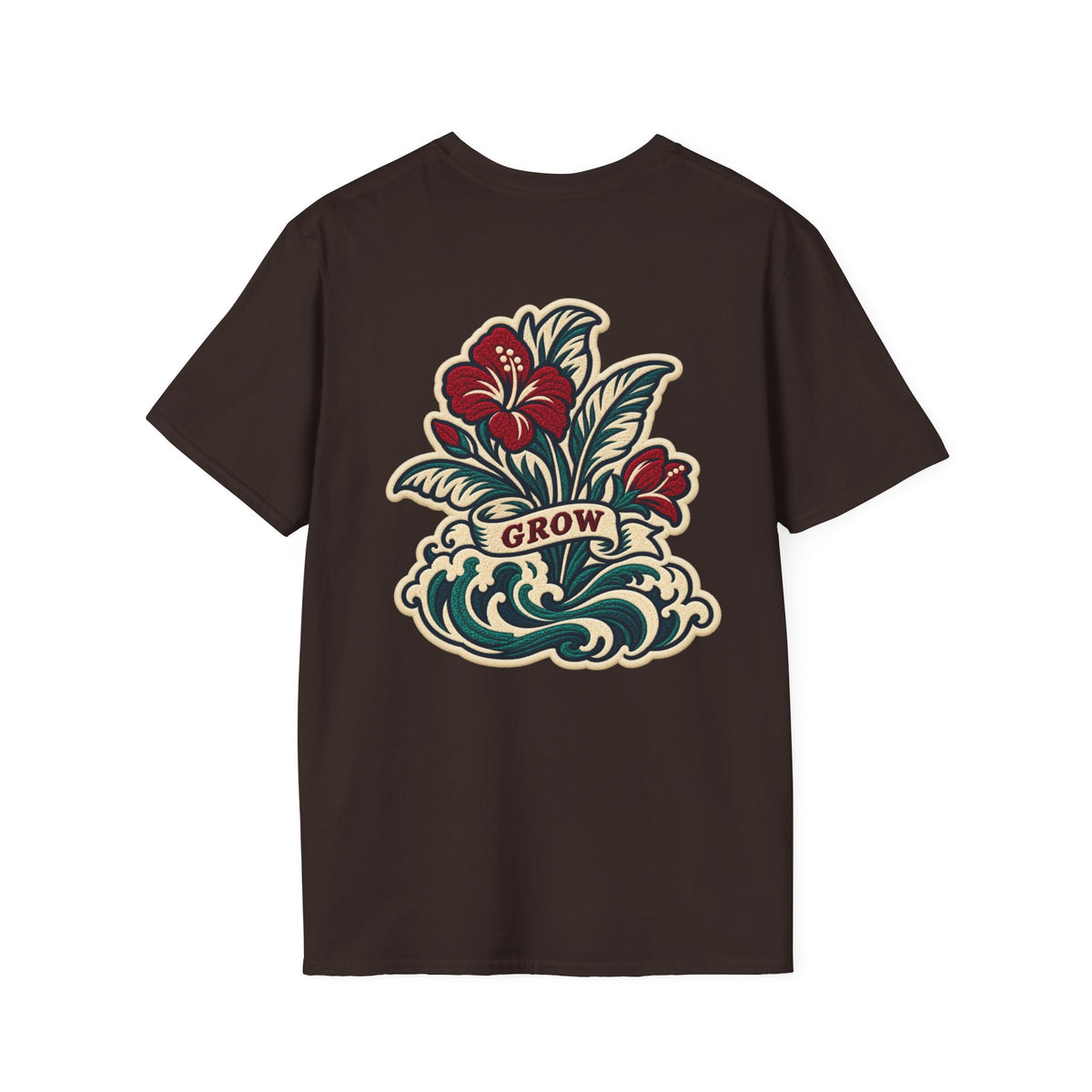 Fund & Grow Graphic T-Shirt — Retro Surf Floral Design