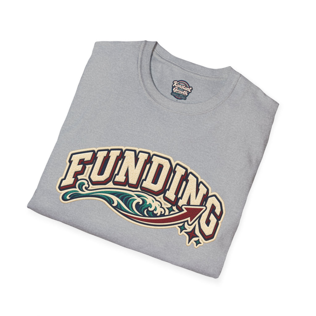 Funding Surf Crest T-Shirt — "Clean Build Fund" Retro Beach Graphic Tee