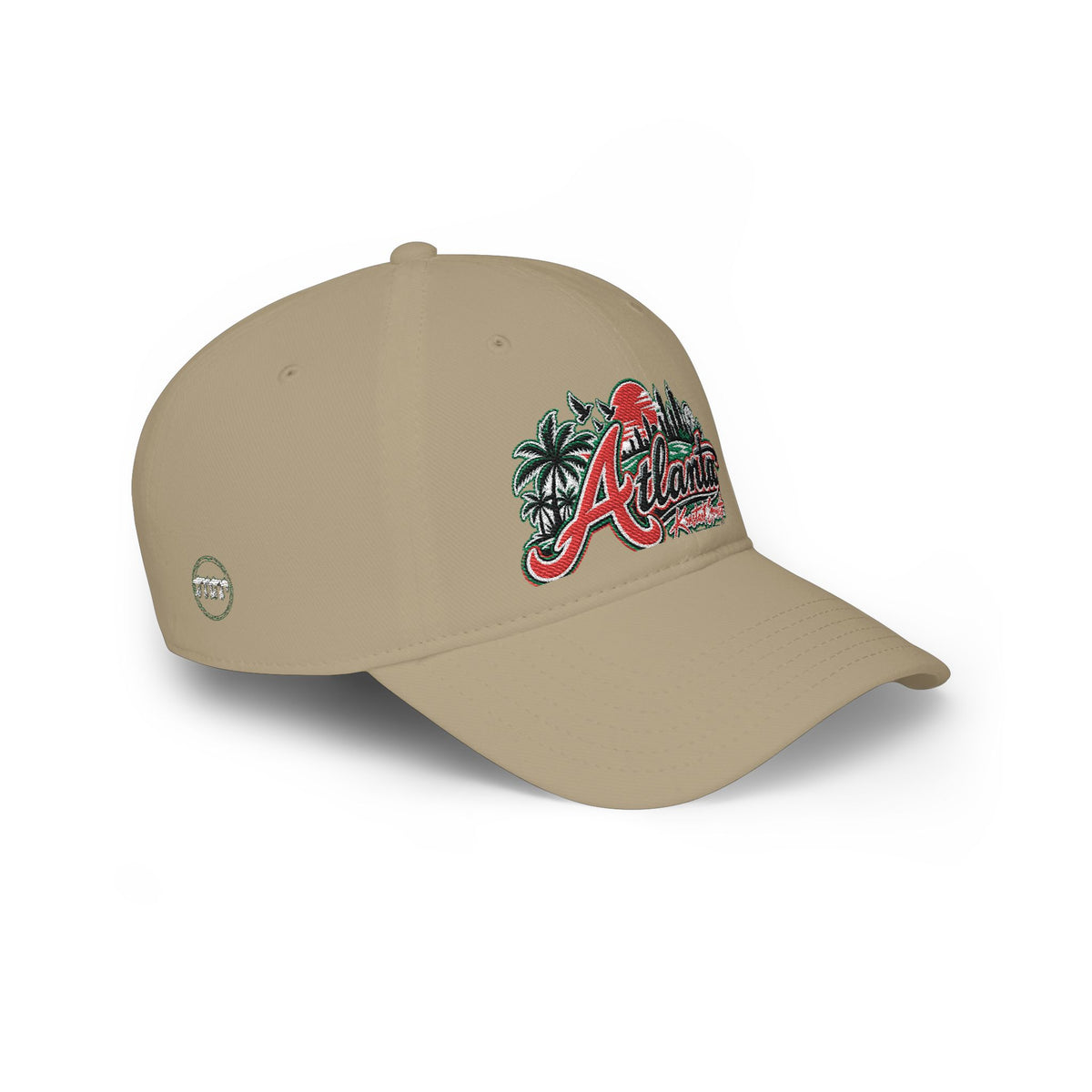 Copy of Konsanty Grounds circular logo Baseball Cap | Embroidered coffee badge, black hat