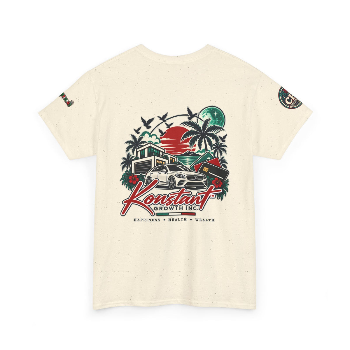 Copy of Konstant Growth Inc. Tee — Retro Car & Palm Beach Graphic T-Shirt