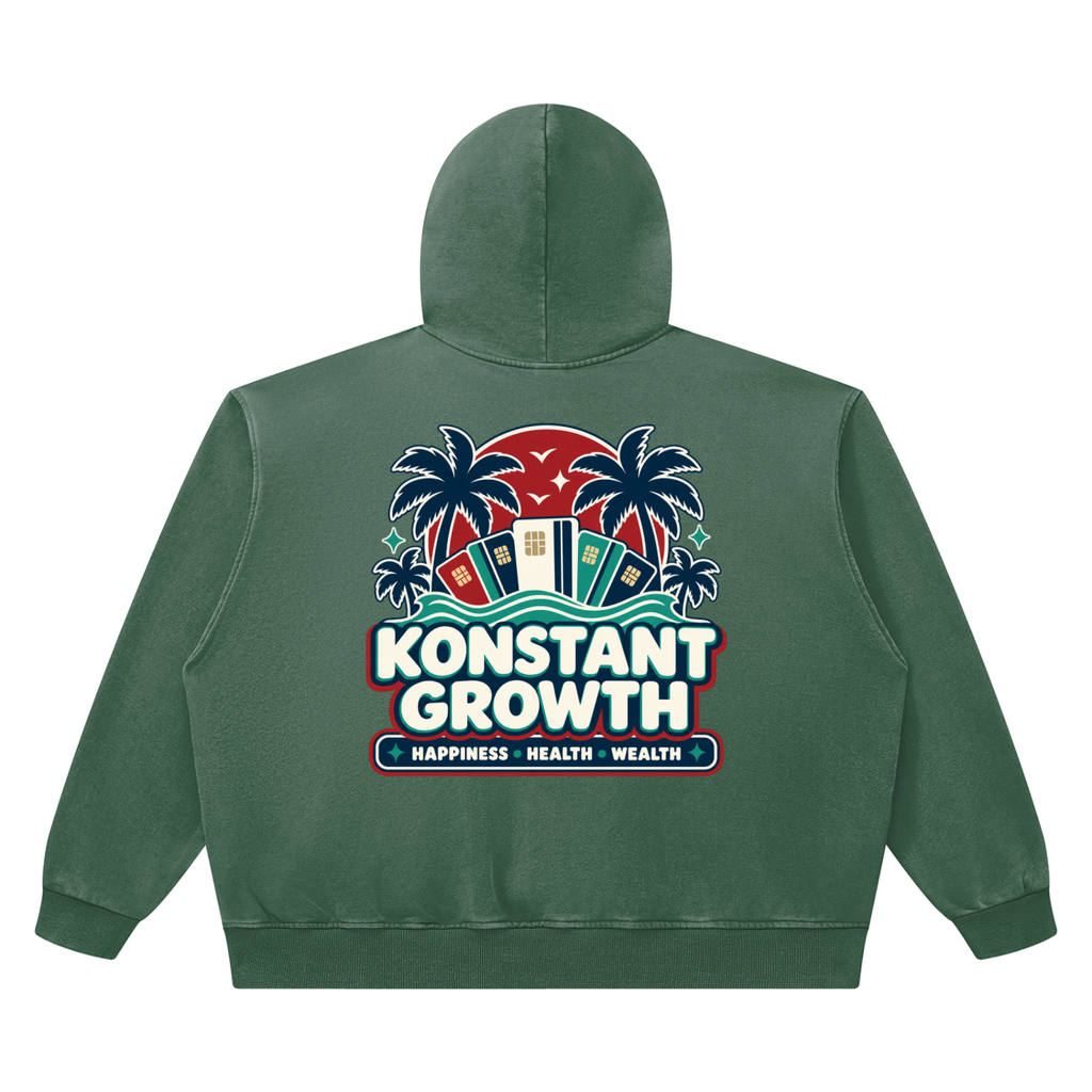 Konstant Growth Vintage — Unisex Heavyweight Vintage Wash Boxy Hoodie