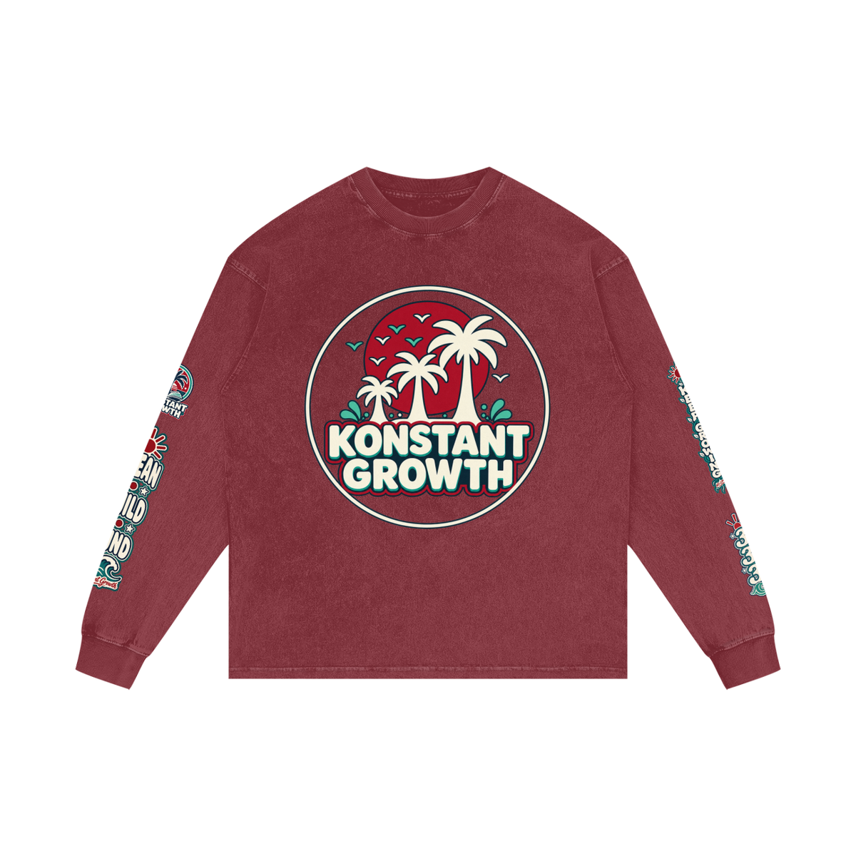 Acid Wash Oversize Long Sleeve T-Shirt