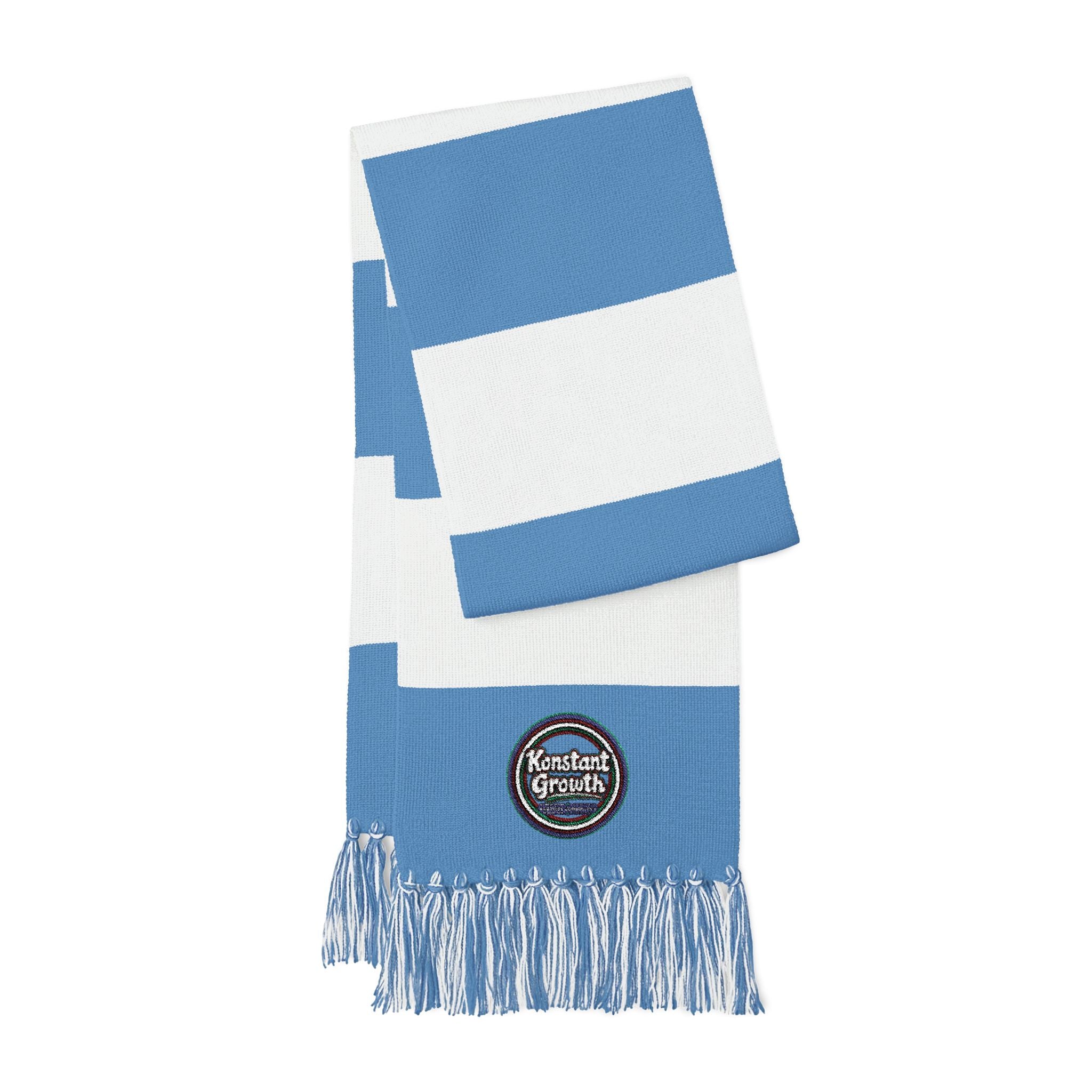 Konstant Growth Striped Spectator Scarf, Embroidered Crest Scarf | Team Colors