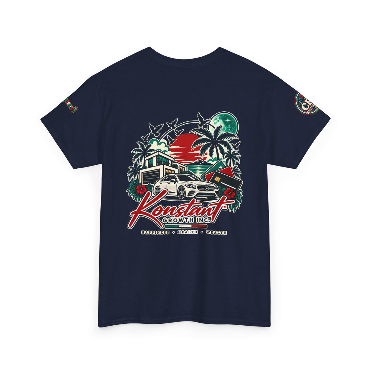 Copy of Konstant Growth Inc. Tee — Retro Car & Palm Beach Graphic T-Shirt