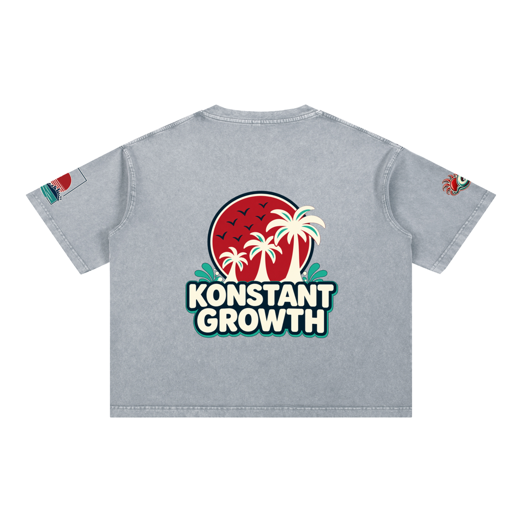 Mineral Wash Boxy Cotton T-Shirt ODMPOD
